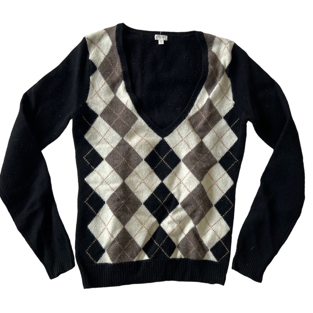 J. Crew Lamb’s Wool Argyle Sweater XS